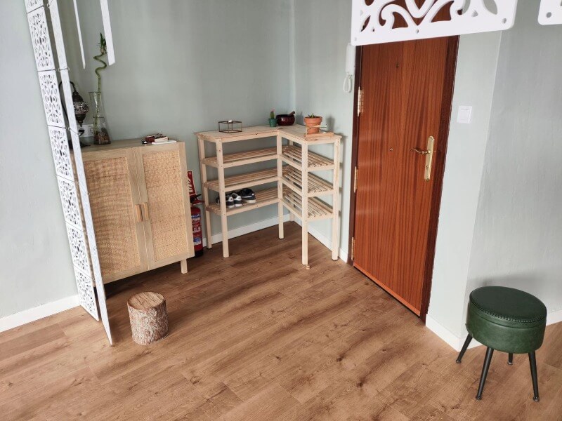 Espacio de entrada del estudio de yoga